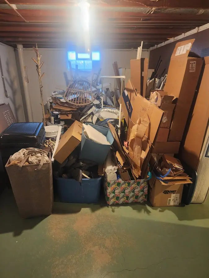 Roll-off dumpster container at job site for 20 Yard Dumpster Rental in Monroe